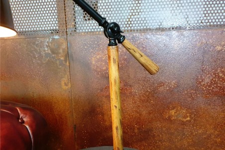 Lampe métal bois style industriel déco vintage bureau loft