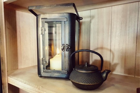 Lanterne métal verre style industrielle décoration vintage