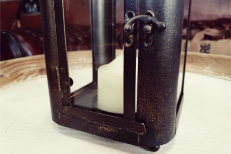 Lanterne métal verre style industrielle décoration vintage