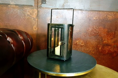 Lanterne métal verre style industrielle décoration vintage