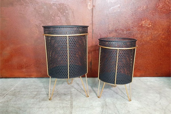 Support de plantes métal , porte pot de fleurs, cache pots décoration style industriel design vintage