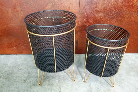 Support de plantes métal , porte pot de fleurs, cache pots décoration style industriel design vintage