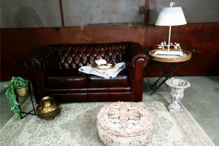 Lampe style romantique oiseaux effet blanc vieilli