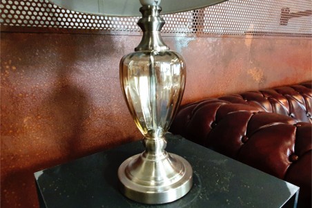 Lampe vintage en verre et métal style industriel deco chic