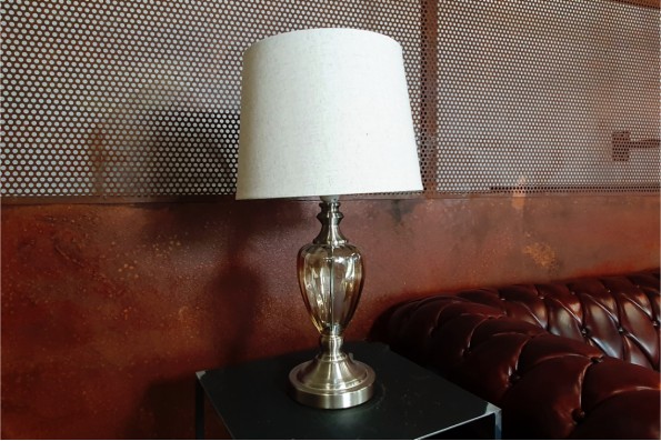 Lampe vintage en verre et métal style industriel deco chic