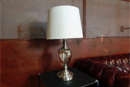 Lampe vintage en verre et métal style industriel deco chic