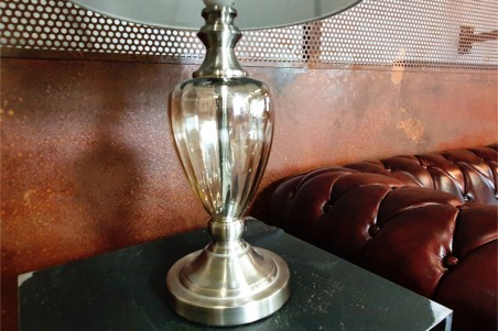 Lampe vintage en verre et métal style industriel deco chic