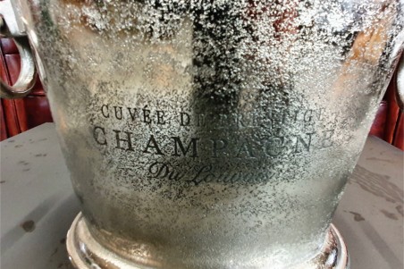 Seau à champagne prestige couleur argentée avec anneaux de marin