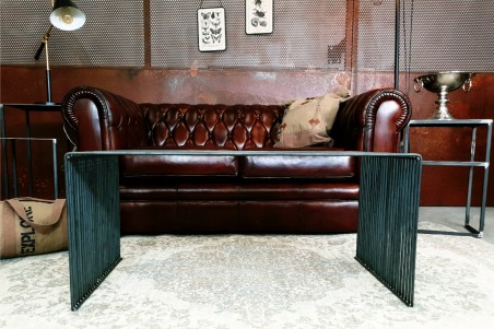 table basse filaire acier brut vernis style industriel déco vintage garage atelier