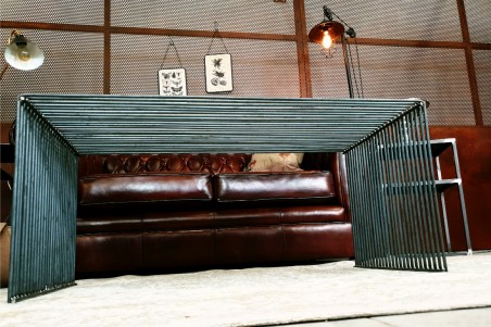 table basse filaire acier brut vernis style industriel déco vintage garage atelier