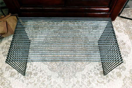 table basse filaire acier brut vernis style industriel déco vintage garage atelier