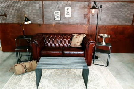 table basse filaire acier brut vernis style industriel déco vintage garage atelier