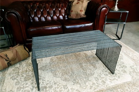 table basse filaire acier brut vernis style industriel déco vintage garage atelier