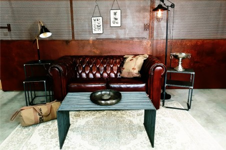 table basse filaire acier brut vernis style industriel déco vintage garage atelier