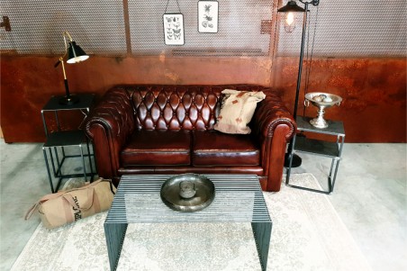 table basse filaire acier brut vernis style industriel déco vintage garage atelier